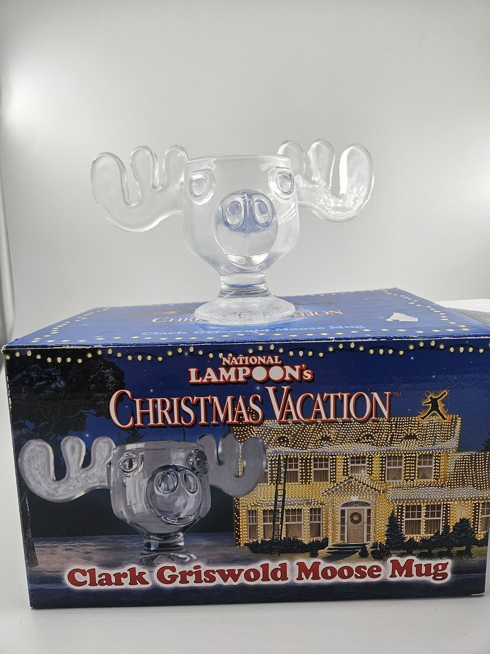 National Lampoon Christmas Vacation Clark Griswold Moose Mug Glass
